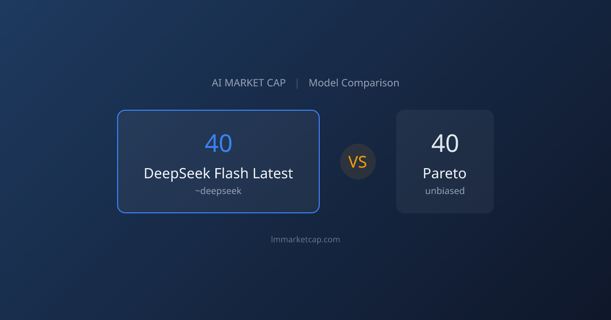 DeepSeek Flash Latest vs Pareto (2026) | LM Market Cap